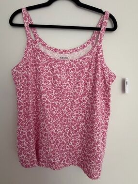 NWT | Old Navy | Woman’s Sz XXL | Pink Floral Scoop Neck Tank